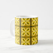 Vintage Fliesen, Illustrationsmuster Kaffeetasse (Vorderseite Links)