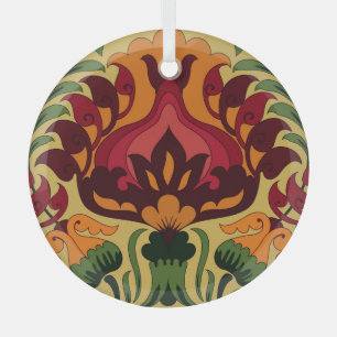 Vintage Fliesen, Jugendstil-Dekoration. Ornament Aus Glas