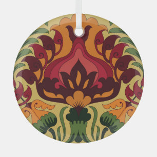 Vintage Fliesen, Jugendstil-Dekoration. Ornament Aus Glas