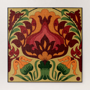 Vintage Fliesen, Jugendstil-Dekoration. Puzzle