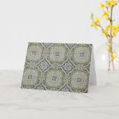 Vintage Fliesen Karte (Gelbe Blume)