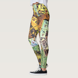 Vintage Fliesen-Leggings Milliamperestunde Jongg Leggings