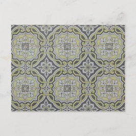 Vintage Fliesen Postkarte