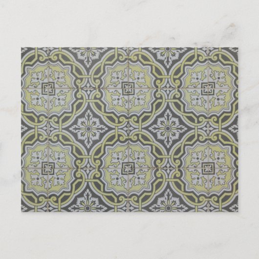 Vintage Fliesen Postkarte (Vorderseite)