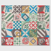 Vintage Fliesen versetzen Details. Keramik Geschenkpapier (Flach)