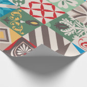 Vintage Fliesen versetzen Details. Keramik Geschenkpapier (Ecke)