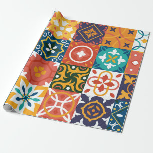 Vintage Fliesen Vintager Hintergrund. Geom Geschenkpapier