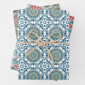 Vintage Fliesenmuster Geschenkpapier Set (Beispiel)