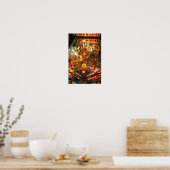 Vintage-Flipperautomat-Kunstposter Poster (Küche)