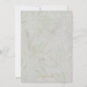 Vintage Floppy Bunny Floral Baby Dusche Einladung (Rückseite)