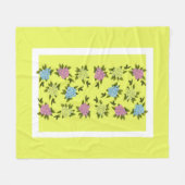 Vintage-Flora-Fleece-Decke Fleecedecke (Vorderseite (Horizontal))
