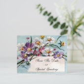 Vintage Flora-Karte für jedes Anlass Ankündigungspostkarte (Stehend Vorderseite)