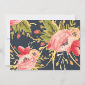 Vintage Flora| Taufe Einladung (Rückseite)