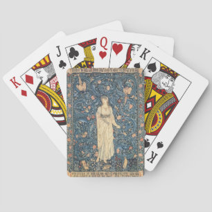 Vintage-Flora-Teppich von William Morris Spielkarten
