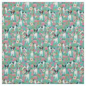 Vintage Flora und Fauna, türkis Stoff (Muster)