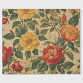 Vintage Flora und FaunaTeatro Sociale Bellinzona Geschenkpapier (Flach)