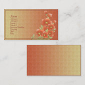 Vintage Flora Visitenkarte (Vorne/Hinten)