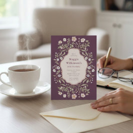 Vintage Floral 60th Birthday Celebration  Einladung