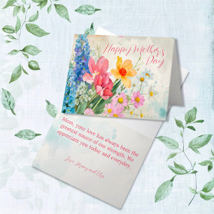 Vintage-Floral-"Alles Gute zum Muttertag"-Karte Feiertagskarte