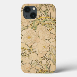 Vintage Floral Alphonse Mucha Pfingstrosen Gallery Case-Mate iPhone Hülle