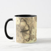 Vintage Floral and Butterfly Design Tasse (Links)