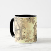 Vintage Floral and Butterfly Design Tasse (Vorderseite Links)