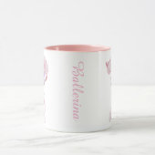 Vintage Floral Ballet Slippers Aesthetic Coffee Tasse (Zentrum)