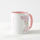 Vintage Floral Ballet Slippers Aesthetic Coffee Tasse (VorderseiteRechts)