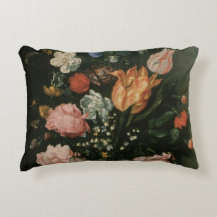 Vintage Floral Baroque, Blumenstrauß in einer Nisc Zierkissen
