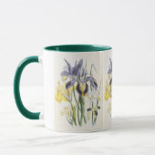 Vintage Floral Botanik, Garden Iris Blume Tasse (Links)