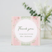 Vintage Floral Brautparty Dankeskarte (Stehend Vorderseite)