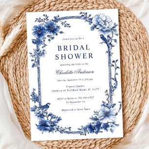 Vintage Floral Brautparty  Einladung