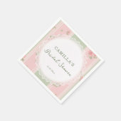 Vintage Floral  Bridal Shower Napkins Serviette (Ecke)
