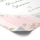 Vintage Floral Bridal Shower Welcome Poster (Ecke)