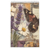 Vintage Floral Butterfly Calendar Kalender (Titelbild)