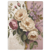 Vintage Floral - Clipboard Klemmbrett (Rückseite)