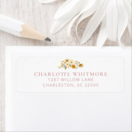 Vintage Floral Cluster Return Address Label