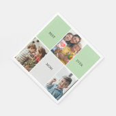 Vintage Floral Collage Photo Mother's Day Serviette (Ecke)