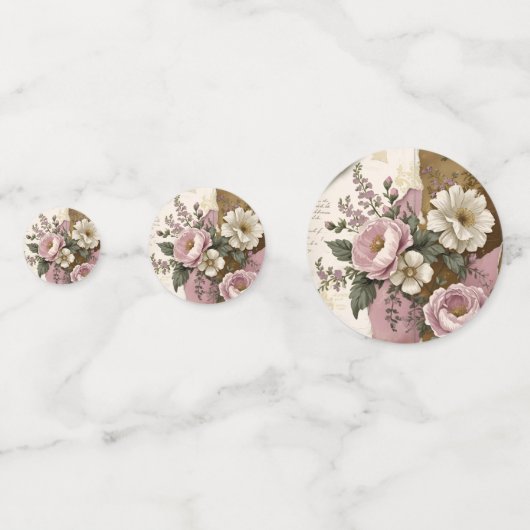 Vintage Floral - Confetti Konfetti (Vorderseiten)