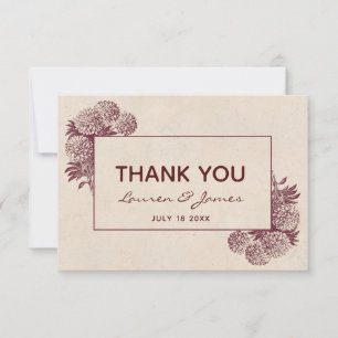 Vintage Floral Danke 9x13cm I Retro Botanisch