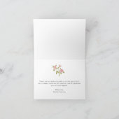 Vintage floral Dankeschön Karte (Innenseite)