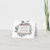 Vintage floral Dankeschön Karte (Vorderseite)