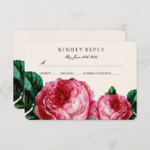 VINTAGE FLORAL DECOUPAGE RSVP CARDS (Vorne/Hinten)