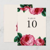 VINTAGE FLORAL DECOUPAGE TISCHNUMMER POST CARDS (Vorne/Hinten)