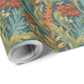 vintage Floral Dream Wildflower art Geschenkpapier (Rolleneckpunkt)