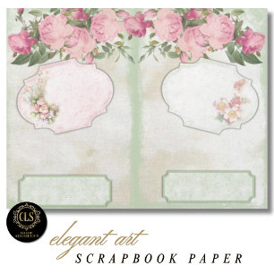 Vintage Floral Ephemera #11 Scrapbook Papier