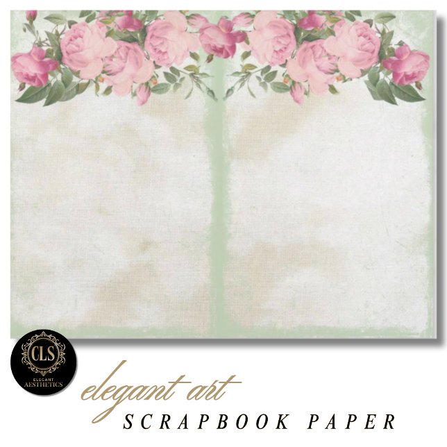 Vintage Floral Ephemera # 12 Scrapbook Papier (Decoupage Paper – Vintage Floral Ephemera 12)