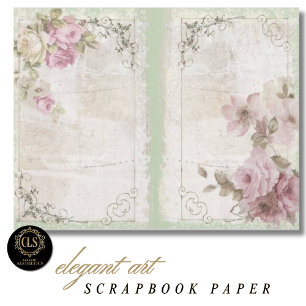 Vintage Floral Ephemera #4 Scrapbook Papier