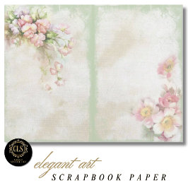 Vintage Floral Ephemera #8 Scrapbook Paper 