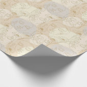 Vintage Floral Face Line Pattern (1) Geschenkpapier (Ecke)